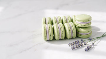 Lavender Matcha Macarons