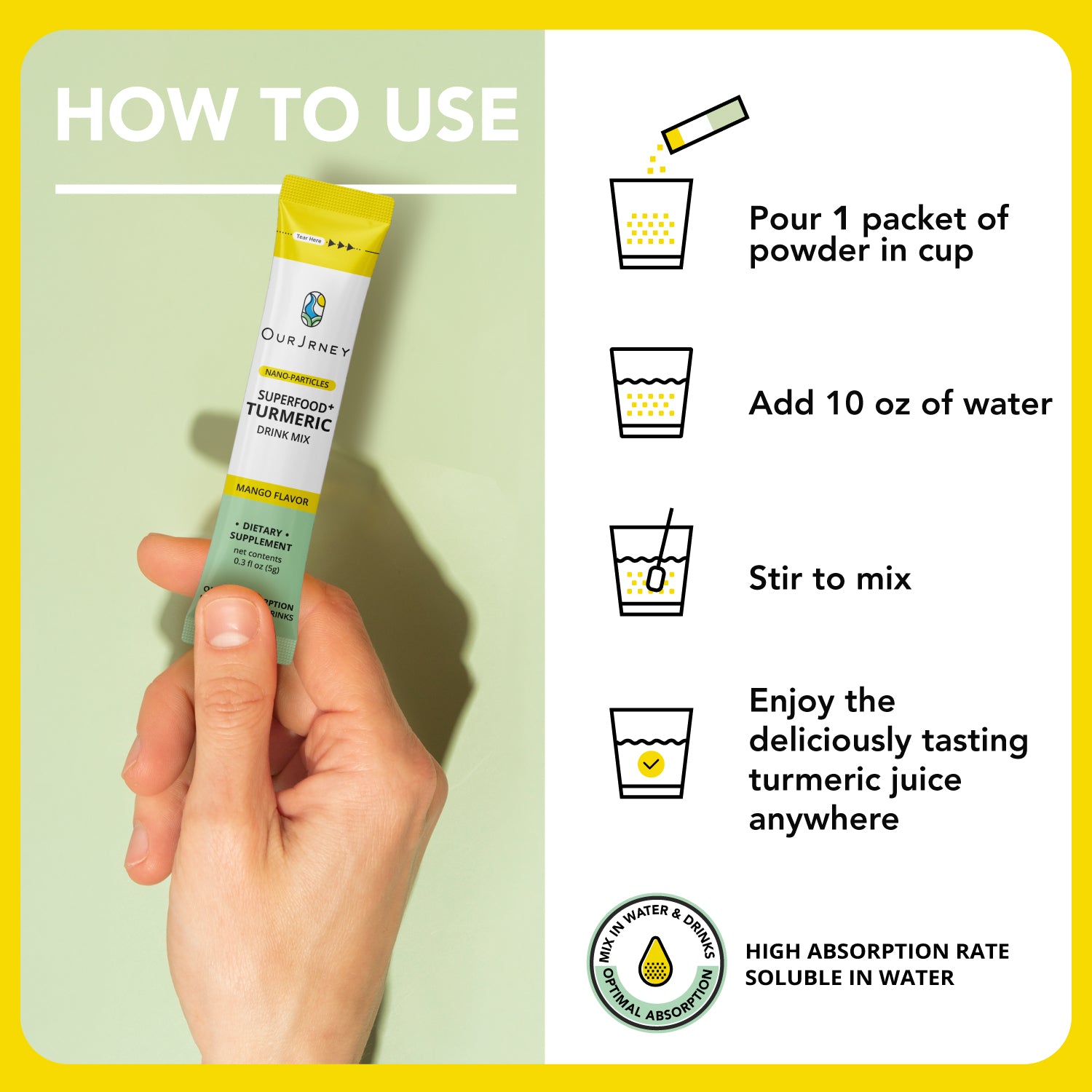 Nano Turmeric Curcumin Drink Mix - OurJrney